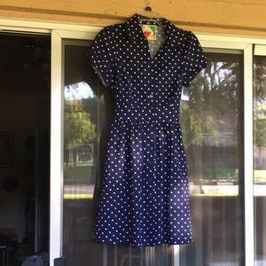 ModCloth Summer School Cool polkadot shirtdress